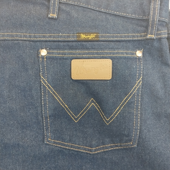 Vintage Wrangler Mens 50X30 Dark Denim Blue Jeans Cowboy Cut Mexico 100% Cotton - Picture 4 of 7